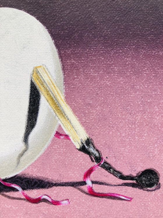 Image 1 of Sharon Amir - Vintage Silkscreen Egg - "A Love Story I I" - Z L