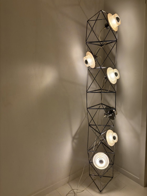 Image 1 of Sculptural Poliedra Floor Lamp By Felice Ragazzo For Guzzini, Italy, 1970S