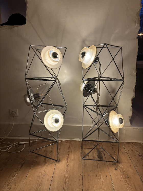 Image 1 of Sculptural Poliedra Floor Lamp By Felice Ragazzo For Guzzini, Italy, 1970S