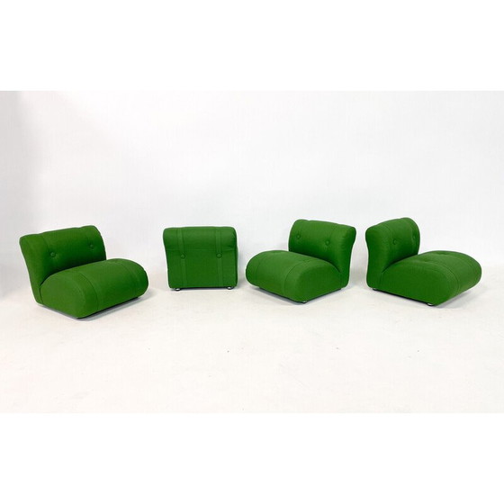 Image 1 of Vintage green armchairs by Doimo Salotti, Italy 1970