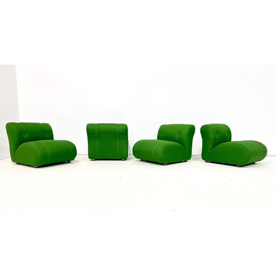 Image 1 of Vintage green armchairs by Doimo Salotti, Italy 1970