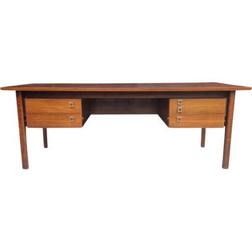 Vintage executive desk in Rio rosewood by Arne Vodder, 1970