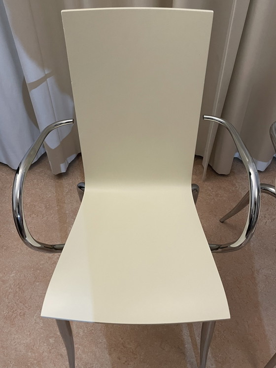 Image 1 of 6 White Olly Tango Dining Chairs (By Philipe Starck)