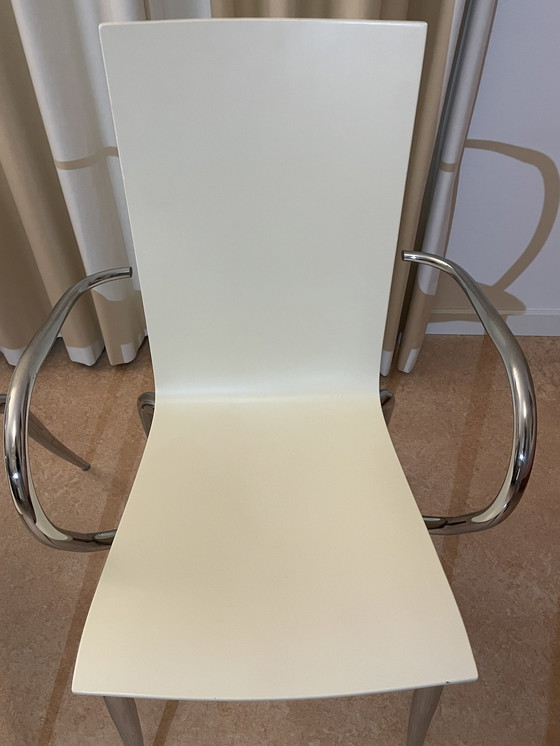 Image 1 of 6 White Olly Tango Dining Chairs (By Philipe Starck)