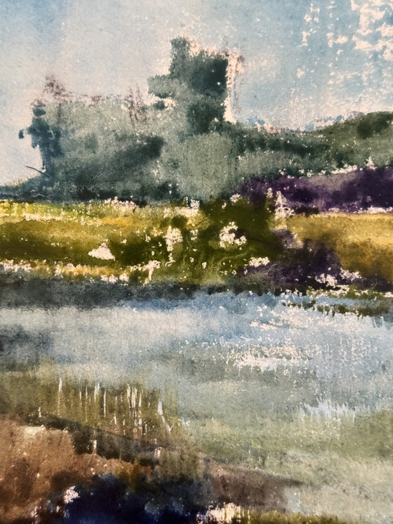 Image 1 of Eugene Eechaut 1928-2019 Ravissante Aquarelle / Galerie Pfeiffer 1977