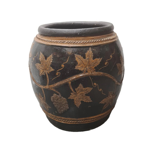 Large Vintage Asian Flower Pot, 1970s/80s