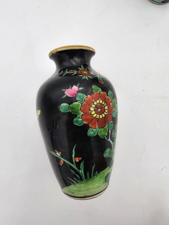 Image 1 of Pair Of Japanese Porcelain Vases Circa 1920