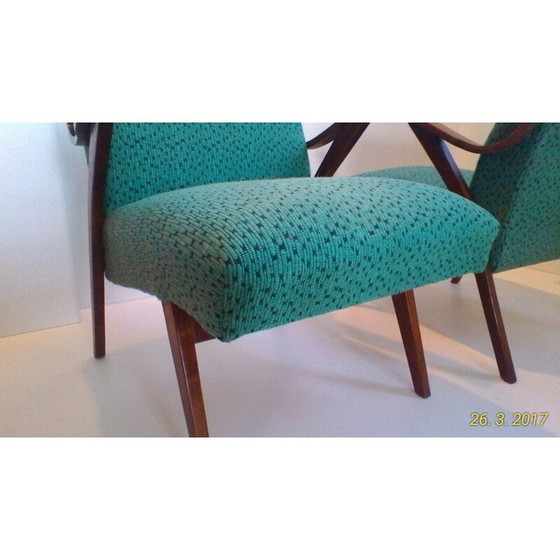 Image 1 of A pair of Czech armchairs in "Brussels style" - 1960s