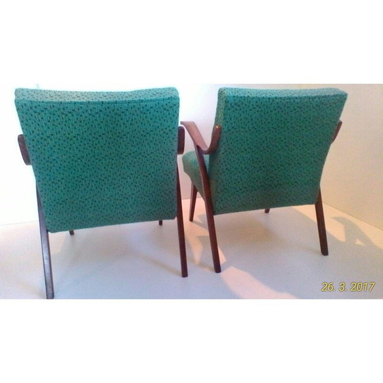 Image 1 of A pair of Czech armchairs in "Brussels style" - 1960s