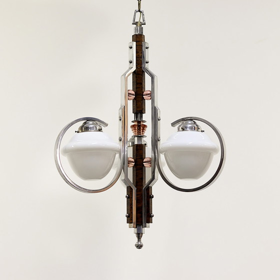 Image 1 of Art Deco Opaline Chandelier