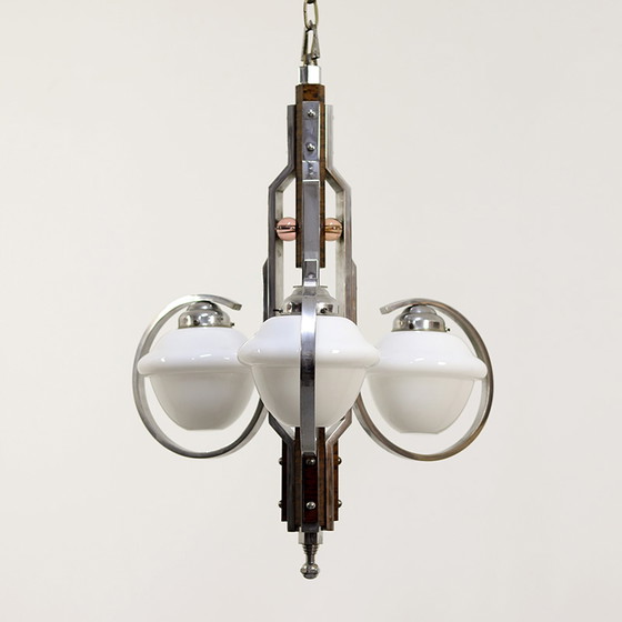 Image 1 of Art Deco Opaline Chandelier