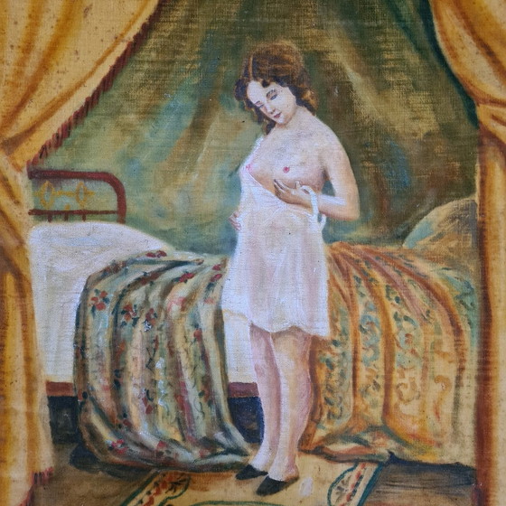 Image 1 of Set of Erotic Artworks On Cloth, 1st Half 20th Century