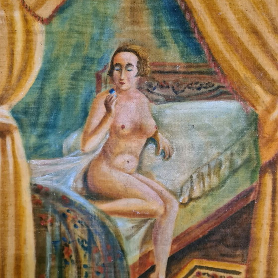 Image 1 of Set of Erotic Artworks On Cloth, 1st Half 20th Century