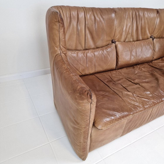 Image 1 of Vintage high back sofa in cognac leather by Gerard van den Berg for Montis, 1980s