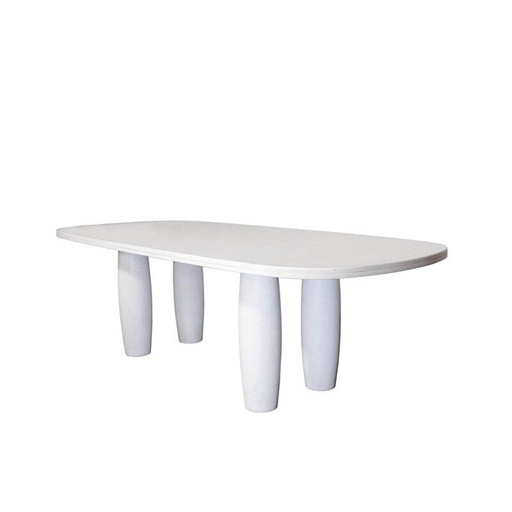 Mid-century Italian Carrara marble dining table