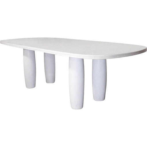 Mid-century Italian Carrara marble dining table