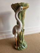 Italian Majolica Piedestal with flower pot