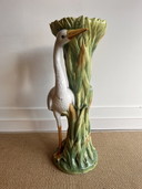 Italian Majolica Piedestal with flower pot