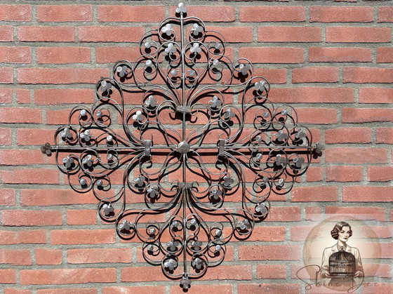 Image 1 of Large Metal Wall Ornament In Classic Style