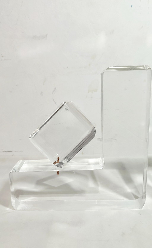 Pair Of Methacrylate Bookends. Spain, 1980S.