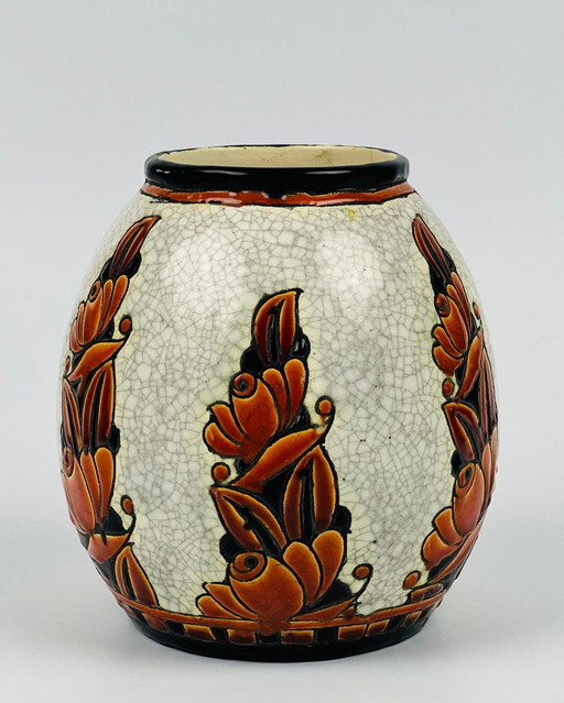 Boch Frères, Charles Catteau, Vase, Ceramics, 1920-1930 Belgium