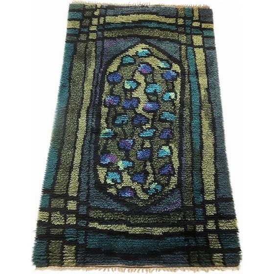 Image 1 of Vintage long pile rug by Rya, Sweden 1960