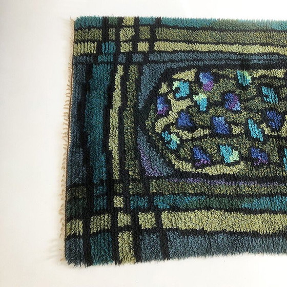 Image 1 of Vintage long pile rug by Rya, Sweden 1960