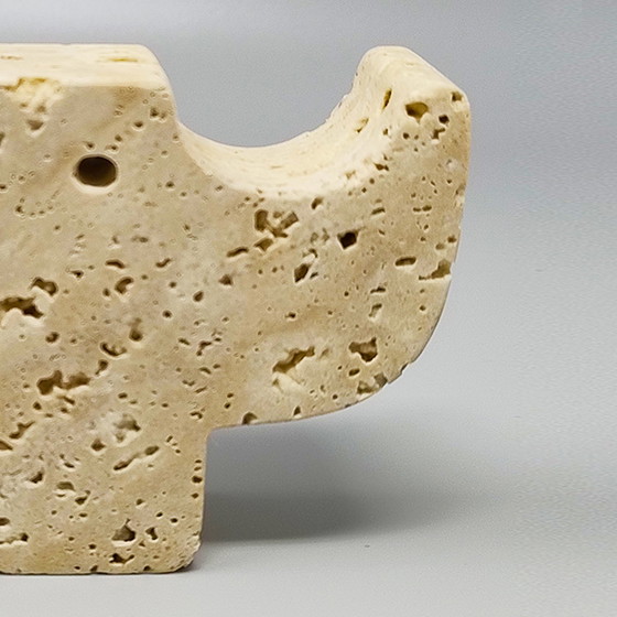 Image 1 of 1970 Original Travertine Rhinoceros Sculpture by Enzo Mari for F.lli Mannelli