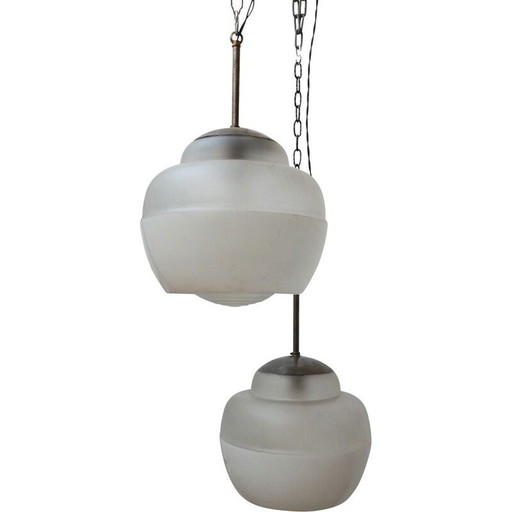 Unusual vintage pendant lamp in 2 tones, Germany 1930