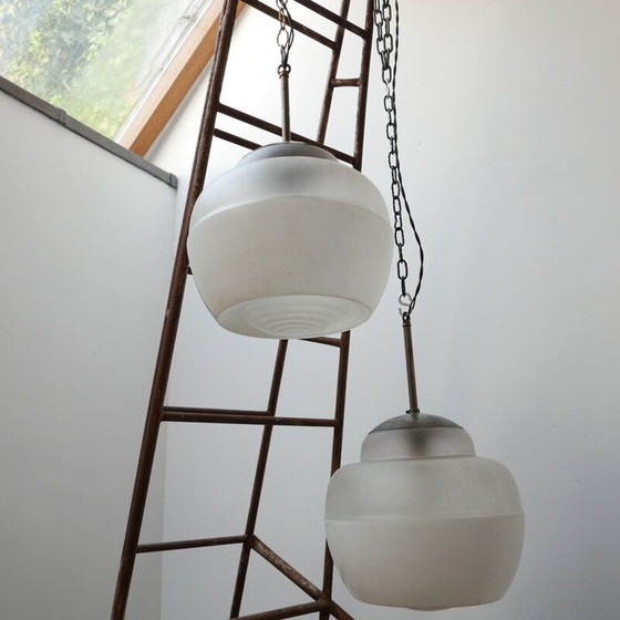 Image 1 of Unusual vintage pendant lamp in 2 tones, Germany 1930