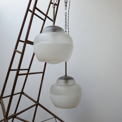 Unusual vintage pendant lamp in 2 tones, Germany 1930