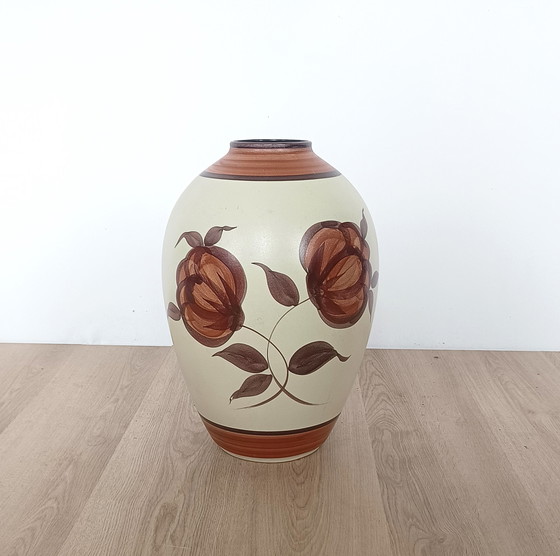 Image 1 of Floor vase Bay 46 45 with floral design