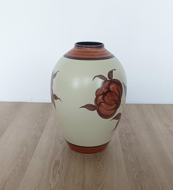 Image 1 of Floor vase Bay 46 45 with floral design