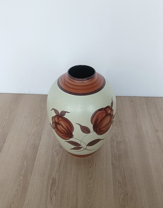 Image 1 of Floor vase Bay 46 45 with floral design