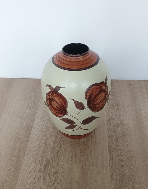 Image 1 of Floor vase Bay 46 45 with floral design