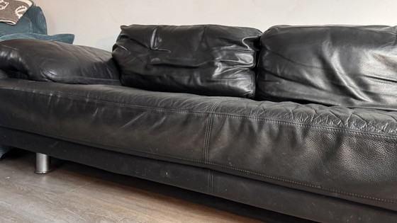 Image 1 of Rolf Benz 3 Seater - Black Leather