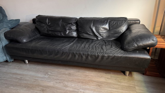 Image 1 of Rolf Benz 3 Seater - Black Leather