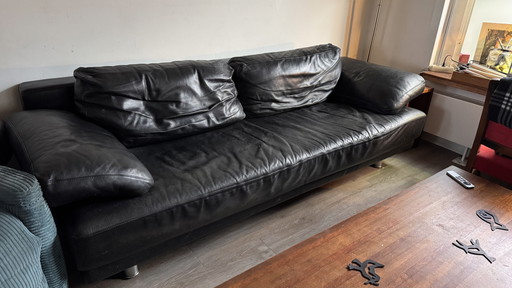 Rolf Benz 3 Seater - Black Leather