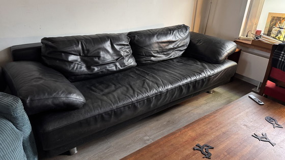 Image 1 of Rolf Benz 3 Seater - Black Leather