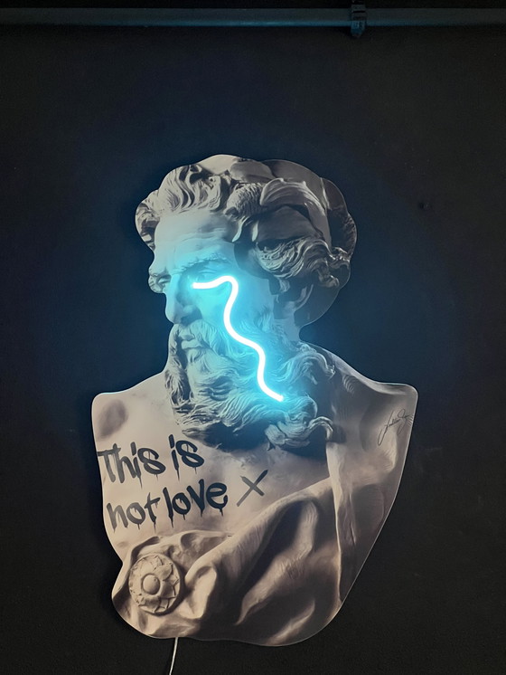 Image 1 of LedMansion Zeus Crying Neon PopArt Wall Art Led Lamp