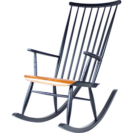 Image 1 of Vintage beechwood rocking chair by Varjosen Puunjalostus, Finland 1960s