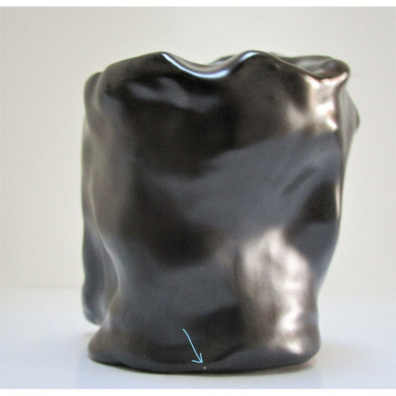 Image 1 of Vintage anthropomorphic ceramic with black enamel, 1960