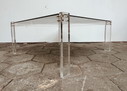 Table basse transparente avec plateau en verre, 1970