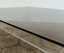 Table basse transparente avec plateau en verre, 1970