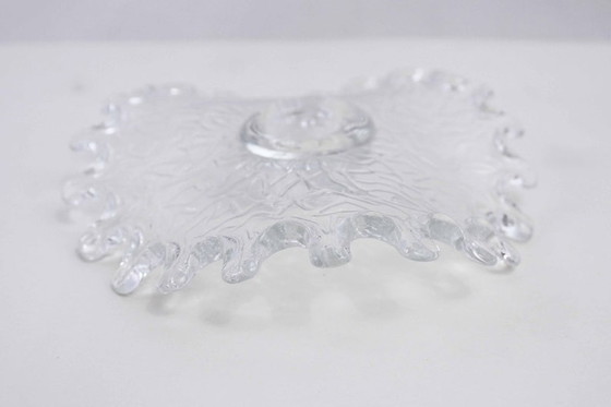 Image 1 of Wavy glass candle holder from the 70s/80s