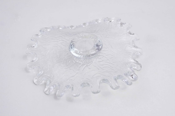 Image 1 of Wavy glass candle holder from the 70s/80s