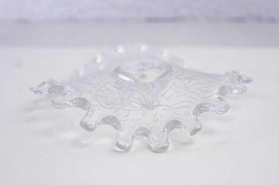 Image 1 of Wavy glass candle holder from the 70s/80s