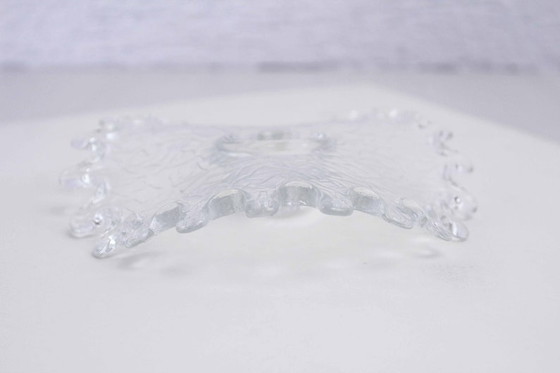 Image 1 of Wavy glass candle holder from the 70s/80s