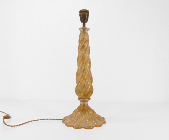 Image 1 of Murano Lamp Stand With Twisted Column 1960