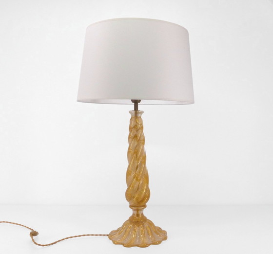 Image 1 of Murano Lamp Stand With Twisted Column 1960